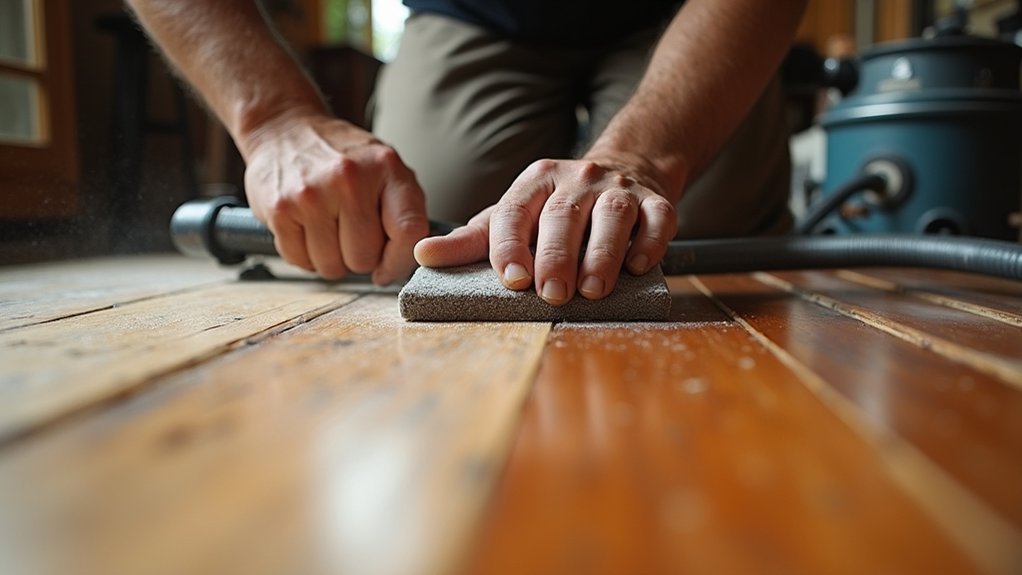 restoring timber floors carefully