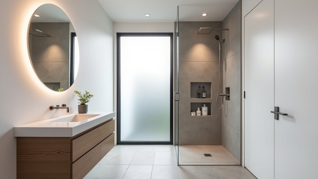subtle design enhances bathroom modernization