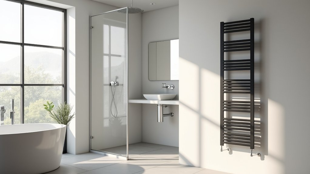 modern bathroom radiator installation